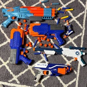 Nerf Ranger and Elite Blaster Set - Blue, Orange, White